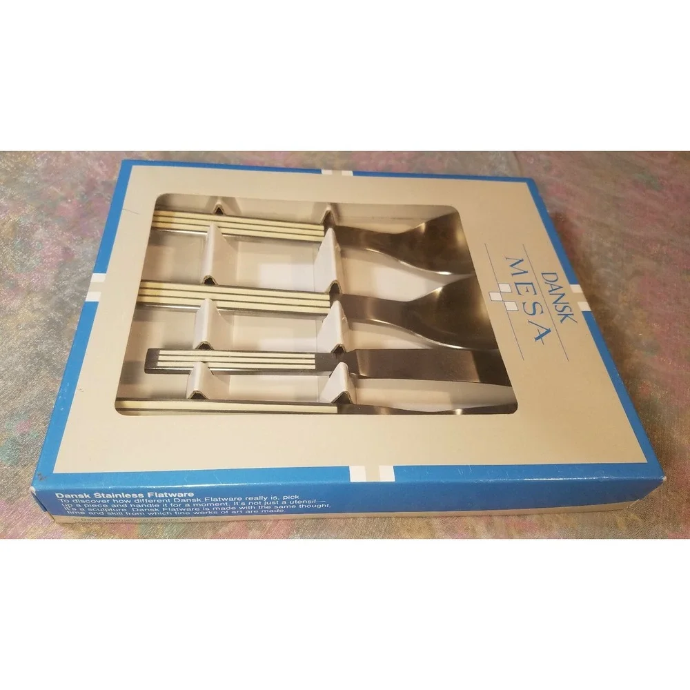 NEW IN‎ BOX 1980's MESA WHITE by Dansk 4 Piece Completer Set Japan